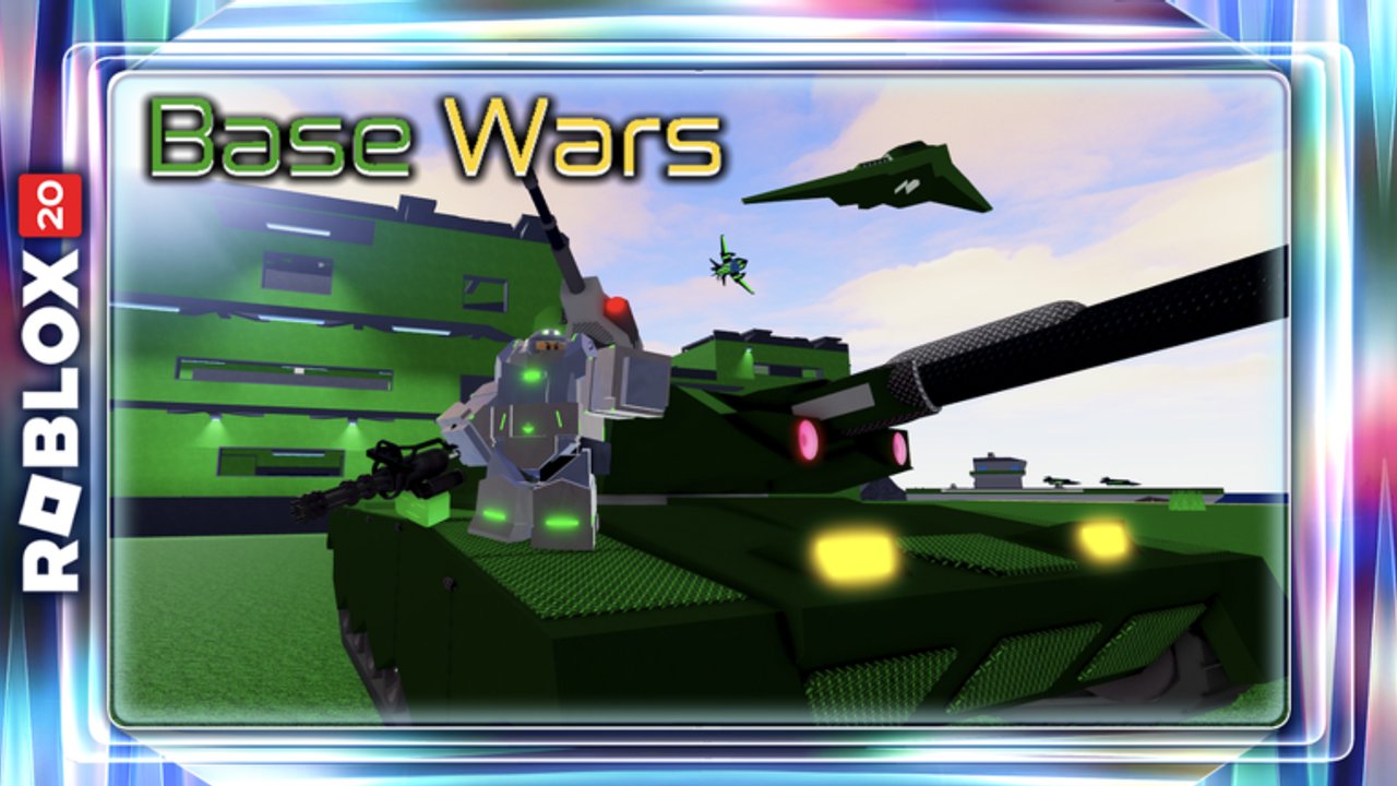 Base Wars Roblox combat — soldiers fighting near a contested base and facility