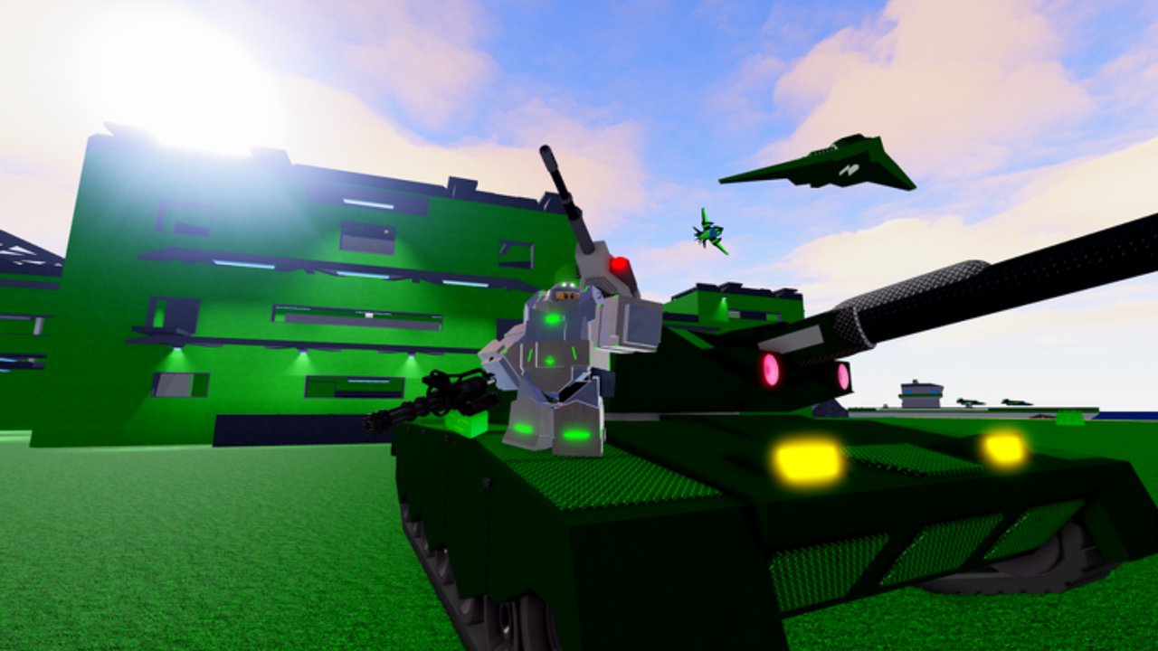 Base Wars Roblox overview — military base layout with vehicles and Capture the Flag objectives